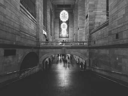 建筑，建筑，黑色和白色，枝形吊灯