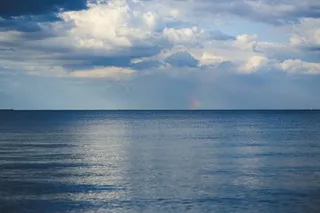 海洋,湖泊,天空,屏幕截图,夏日风景与海和水上的地平线