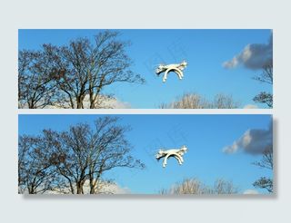 无人机，飞行，飞，转子，飞机，横幅