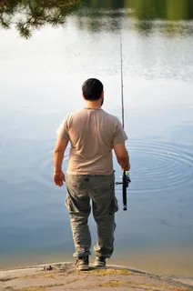 男子，钓鱼，水，男性，渔夫，体育，夏天