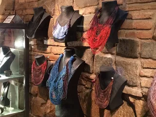 项链，陈列柜，珊瑚，选择，时尚，巴塞罗那