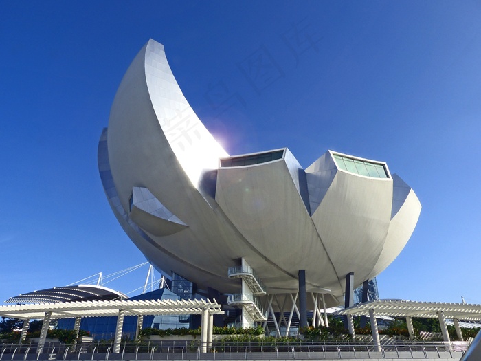 新加坡，科学博物馆，蓝天，地标
