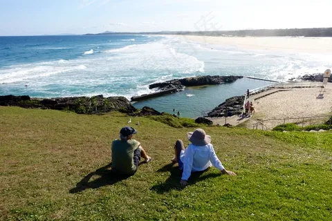 查看，展望，全景图，海岸线，海岸，放松，海