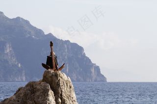 阿特拉尼，阿马尔菲海岸，坎帕尼亚，然而，海，悬崖