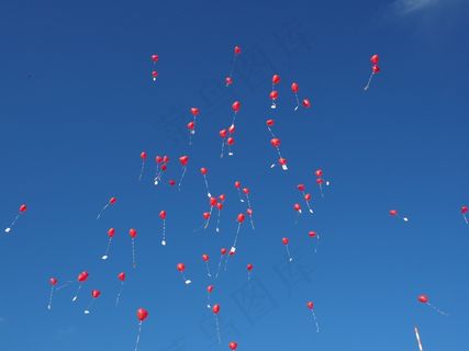 气球，飞，婚礼，祝贺，祝贺