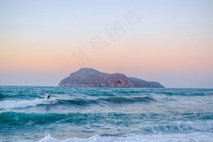 海洋，水，岩石，山，夏天，海滩，自然