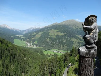 山地景观，女巫，雕塑，艺术，雕像