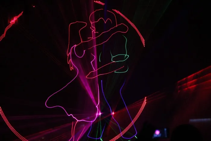 Lasershow，激光，女孩，男孩，夫妇，爱情，对