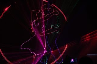 Lasershow，激光，女孩，男孩，夫妇，爱情，对