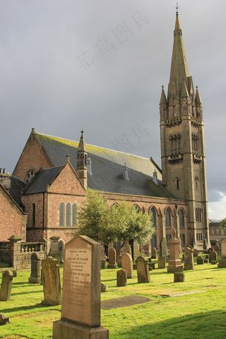 教堂，墓地，墓碑，公墓，墓碑