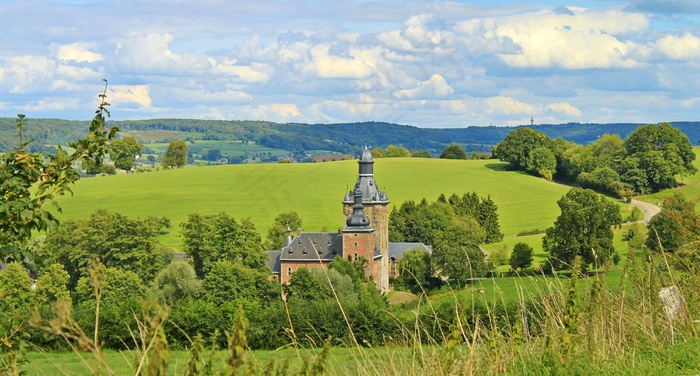城堡，建筑，浪漫，景观，云，天空