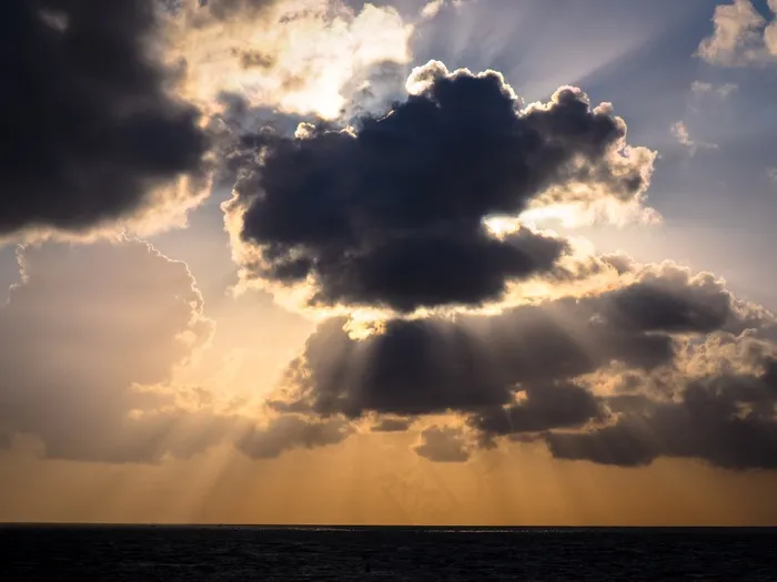 云，Abendstimmung，日落，天空，浪漫