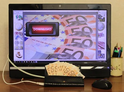 钱,欧元,监视器,下载,电脑,屏幕 钱,欧元,监视器,下载,电脑,屏幕