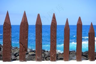 围栏，木栅栏，限制，划界，木，杆围栏