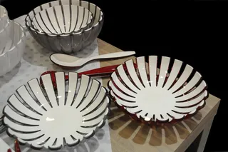 沙拉碗，杯，勺子，平，现代