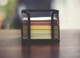 便笺，堆栈，办公室，工作场所，表，纸，业务