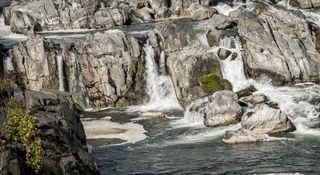 大瀑布，瀑布，级联，岩，景区，户外