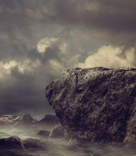 岩，海，天空，水，自然，石头