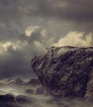 岩，海，天空，水，自然，石头