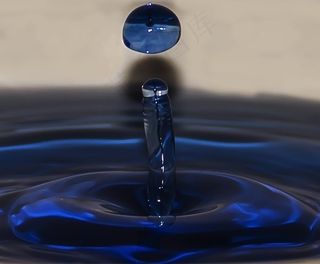 水滴，滴水，关闭，波，波浪圈