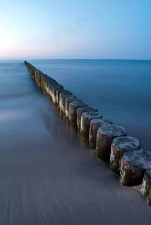 丁坝,海,波罗的海,海滩风景,傍晚的太阳 丁坝,海,波罗的海,海滩风景,傍晚的太阳