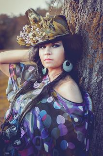 美女，女人，花帽，帽，化妆品，运气