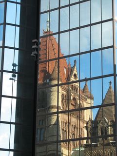 建筑，反射，建筑，镜像