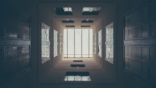 门,设计效果图,室内一角,窗户,吊顶,在建筑物里抬头