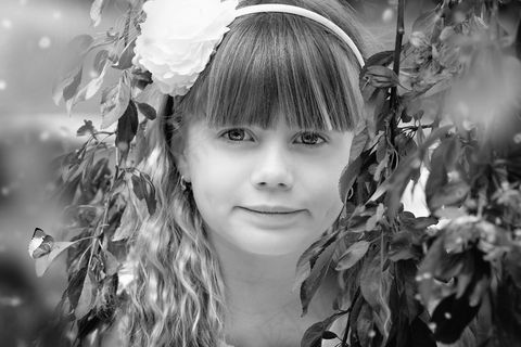 人的，儿童，女孩，女性，人，脸，肖像