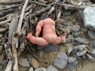 绑架，娃娃，海滩，无头，被遗弃，虐待