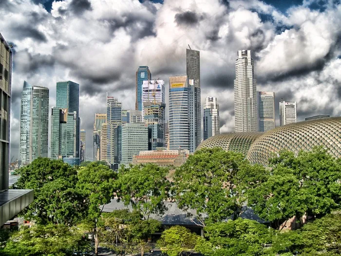 新加坡，天际线，城市，摩天大楼，建筑物，城市