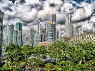 新加坡，天际线，城市，摩天大楼，建筑物，城市