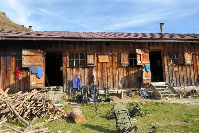 Starzelalpe，阿尔卑斯山，山，远足，远足