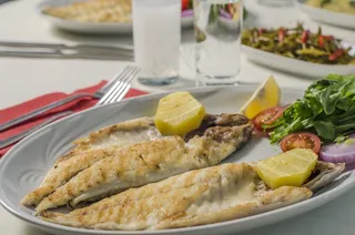 鱼，盘子，食物