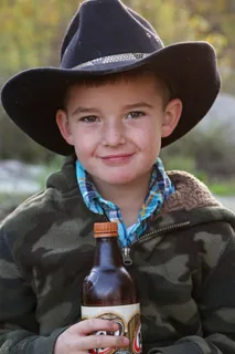 男孩，可爱，牛仔，帽子，孩子，微笑，可爱，脸