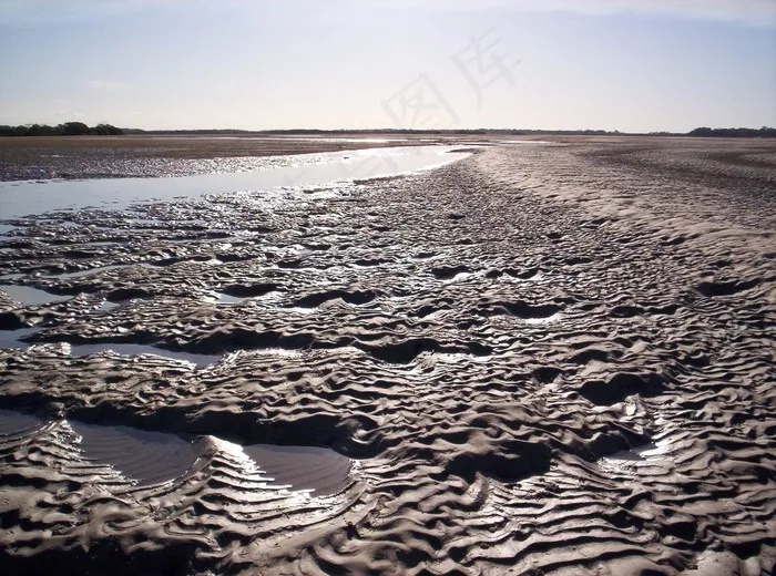 昆士兰州，海滩，澳大利亚，沙，潮，低潮，海