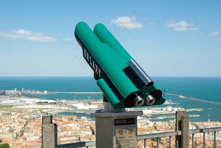 法国，塞特，双筒望远镜，塞特港