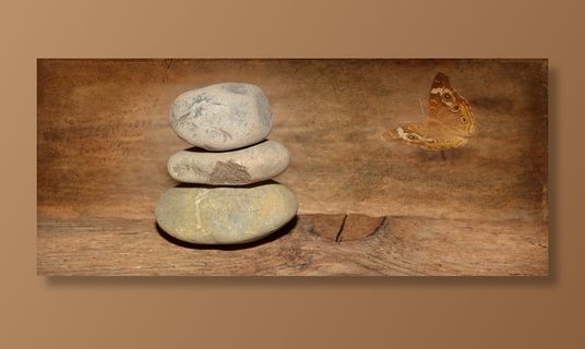 木材，木地板，旧，石头，石塔，平衡