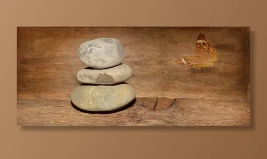 木材，木地板，旧，石头，石塔，平衡