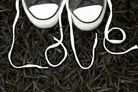 鞋带，鞋带，鞋，白色，鞋类，鞋
