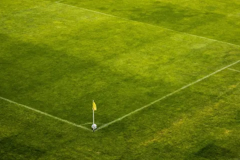 球，体育场，角，角，科纳，国旗，足球