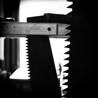 锯，工具，剪影，黑色，白色，金属