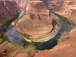 铁，峡谷，美国，水，山，全景图，意见
