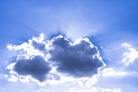 云团，天空，天气，积云，夏天，蓝色，阳光