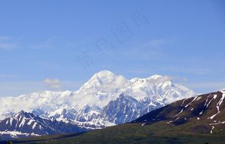 麦金利山，山，麦金利，冰冷，阿拉斯加，迪纳利