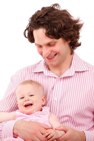 成人，婴儿，婴儿，儿童，爸爸，女儿，家庭