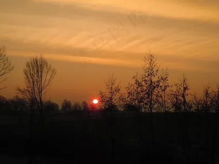 日出，天空，风景