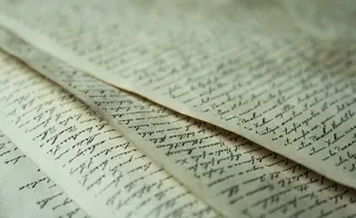 纸塑，叶影，字体，老，古董，离开，字母，文本