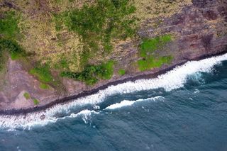 海岸，海岸，悬崖，防波堤，大海，海洋，自然