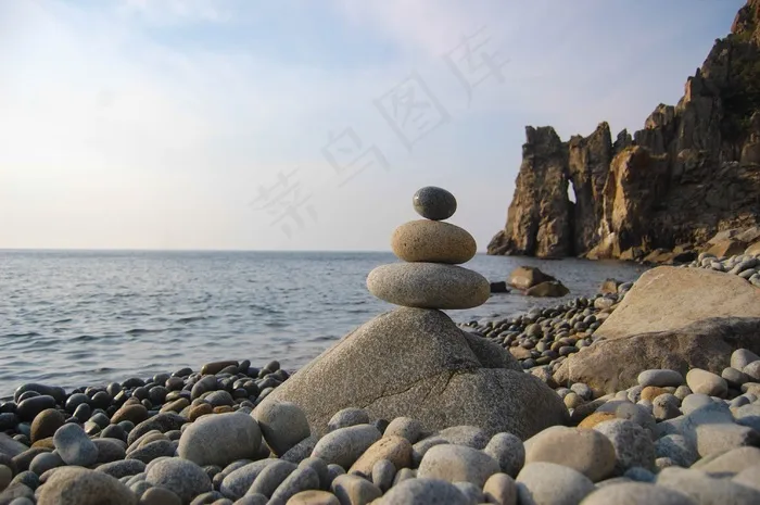 克里米亚，Ayu-达格，黑海，海，海滩，卵石